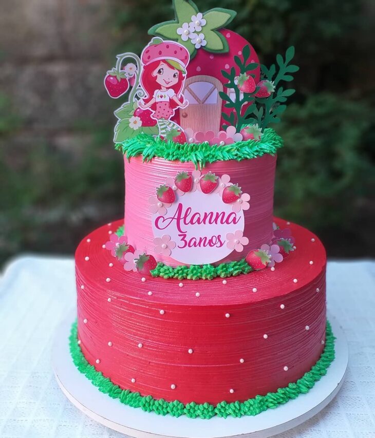 Bolo Princesa  Bolo, Bolo da moranguinho, Bolo de aniversario decorado