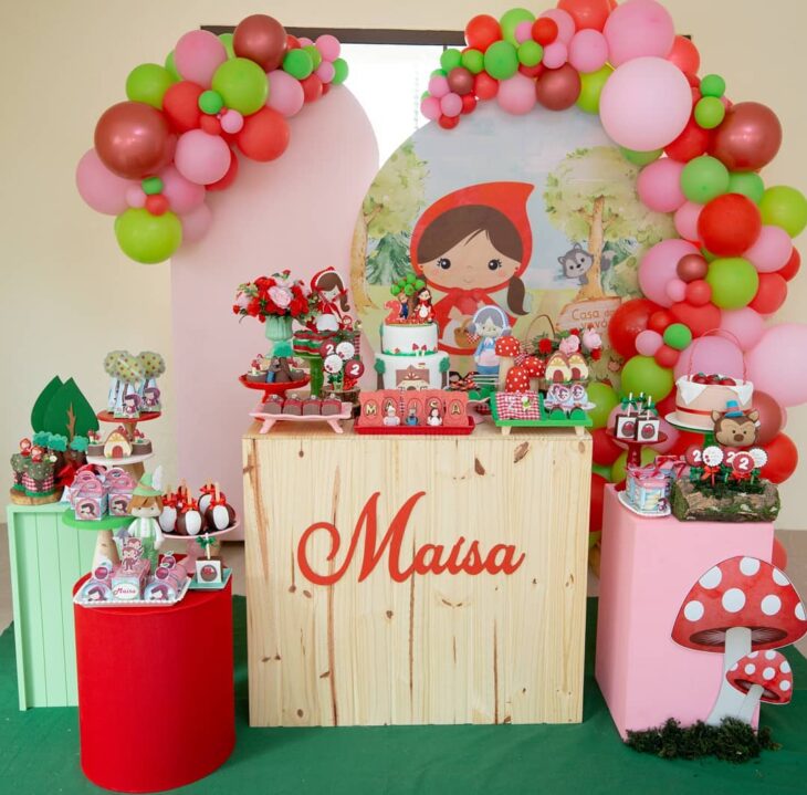 Bolo Festa Infantil Chapeuzinho Vermelho da Isabela - Fazendo a Nossa Festa