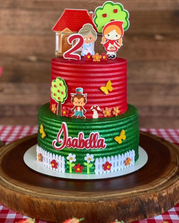 Bolo Festa Infantil Chapeuzinho Vermelho da Isabela - Fazendo a Nossa Festa