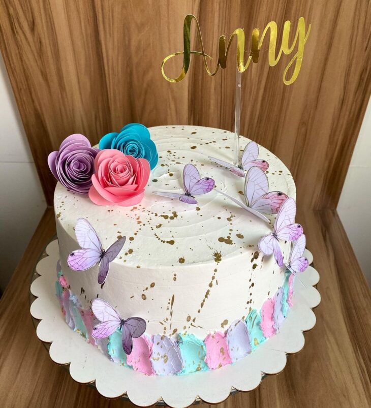 Decoração De Bolo Roxo Rosa Borboleta, Cobertura Para Bolo De Feliz  Aniversário, Pintado À Mão Para Casamento, Festa De Aniversário, Chá De  Bebê - Materiais P/ Decoração De Bolo - AliExpress