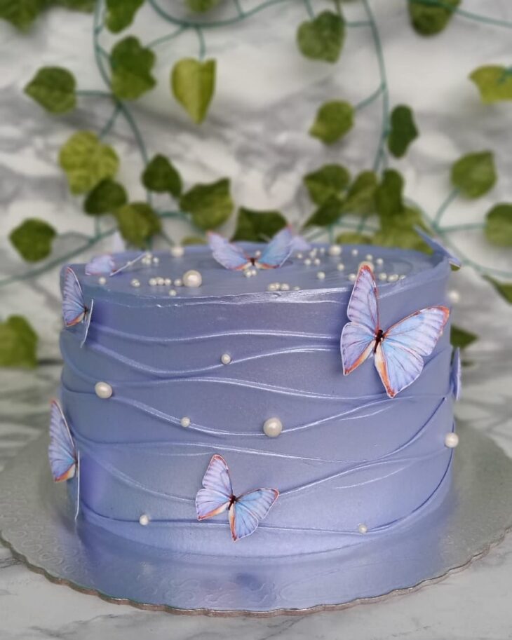 comemore bolos decorados: Bolo 15 anos com borboletas