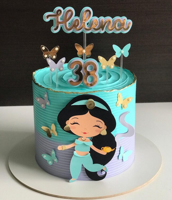 topper de bolo Princesa Jasmine