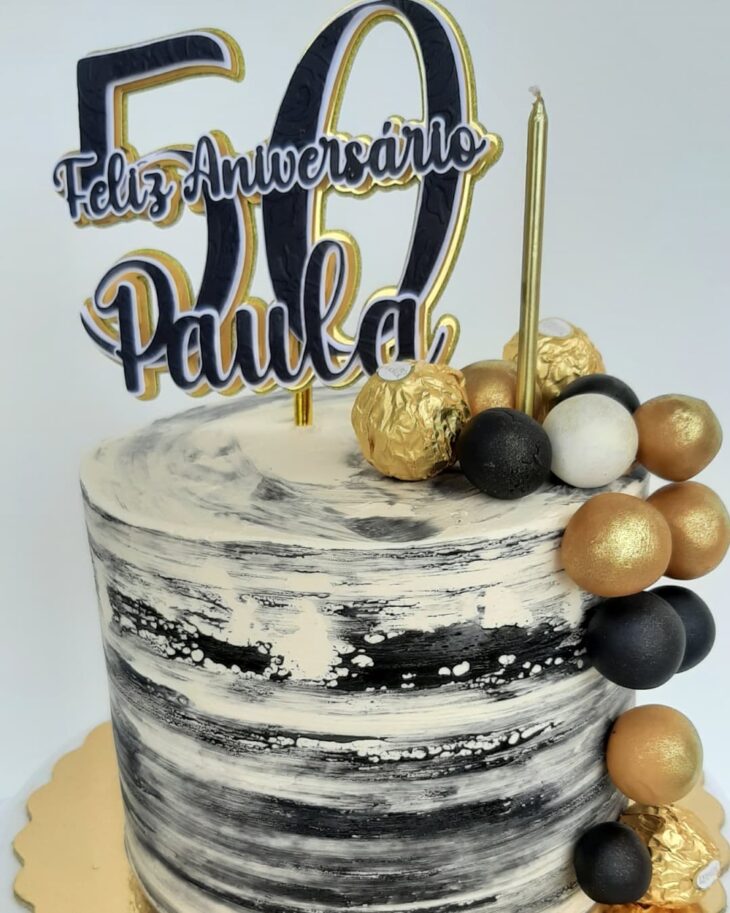 Bolo de 50 anos: 80 ideias para iniciar a nova década muito feliz  Bolo de 50  anos, Bolos de aniversário, Bolo de aniversário de 50 anos