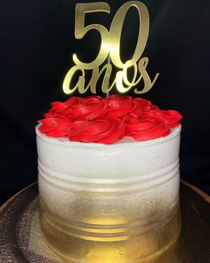 ❤ 14 TOP DECORAÇÃO MAIS LINDA DE BOLO DE ANIVERSÁRIO [TEMA 50 ANOS] 