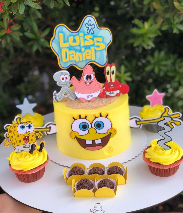 Bolo do Bob Esponja: tutoriais e 90 ideias para animar a festa