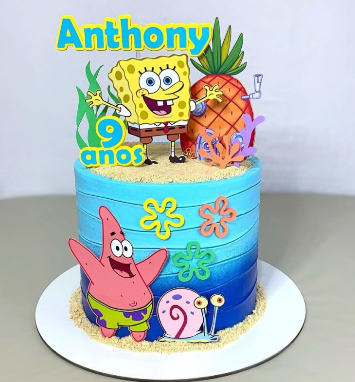 Bolo do Bob Esponja: tutoriais e 90 ideias para animar a festa