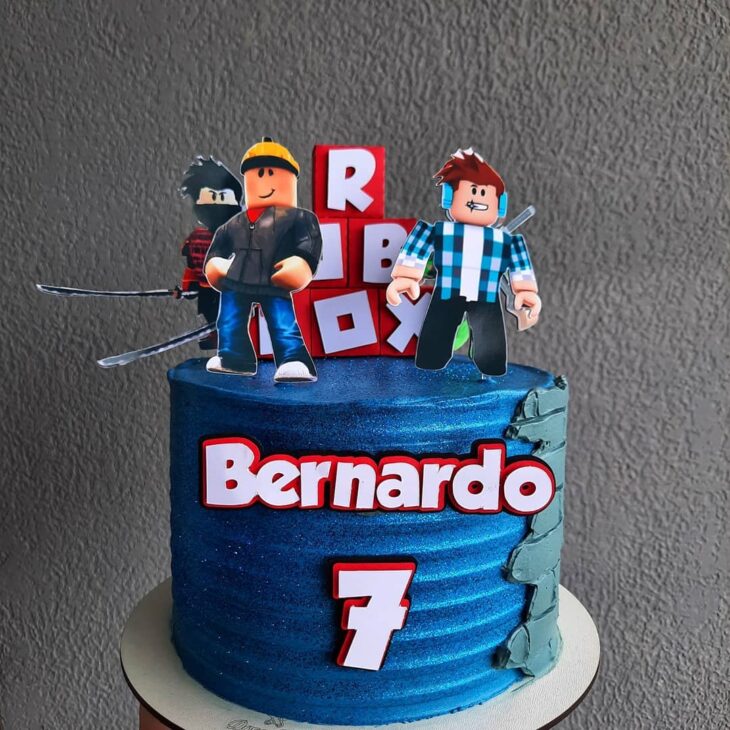 bolo de aniversario tema roblox