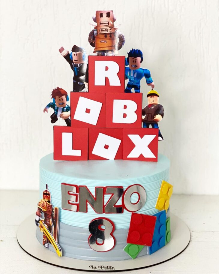 bolo roblox papel arroz  Bolo, Ideias de bolos, Bolo de chantilly