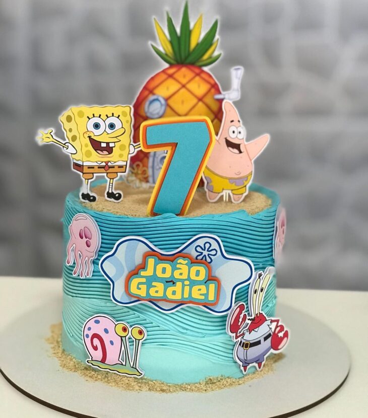 Bolo do Bob Esponja: tutoriais e 90 ideias para animar a festa