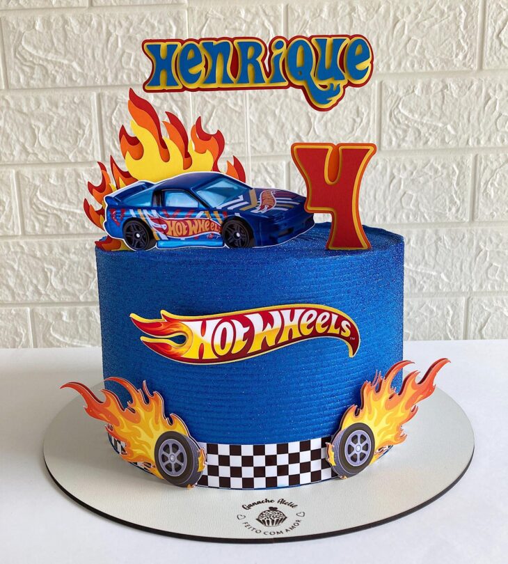 Bolo Hot Wheels, 2 andares, bolo de andar