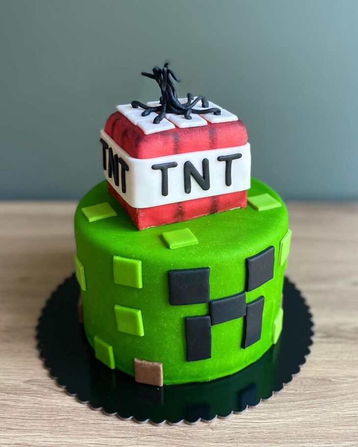 ⭐️💥Como fazer um bolo do Minecraft DE VERDADE
