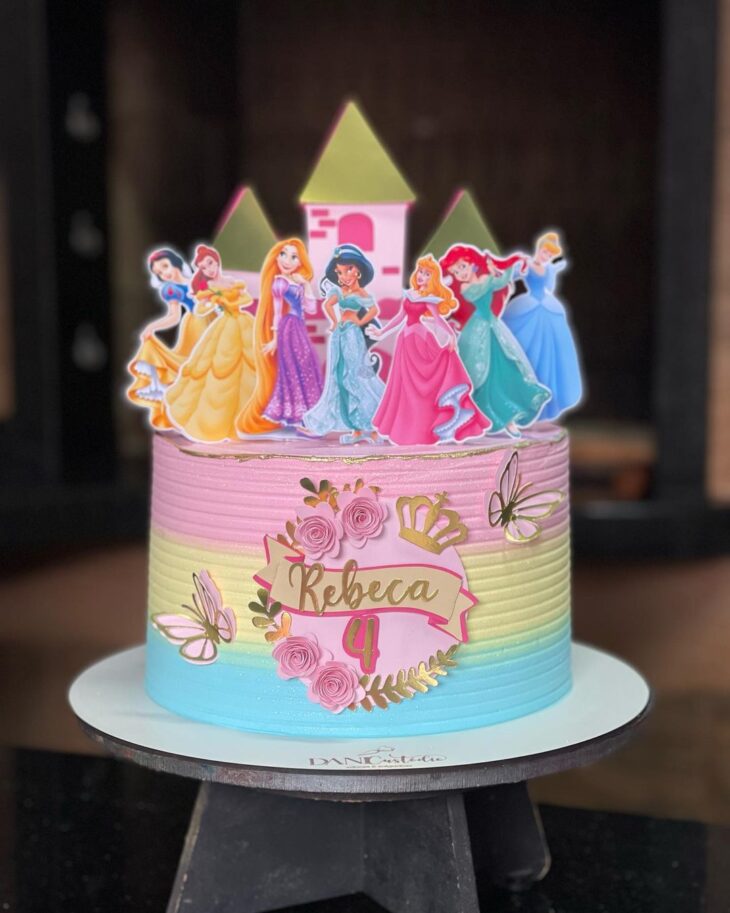 67+ Ideias de Bolo Decorado Princesas Da Disney