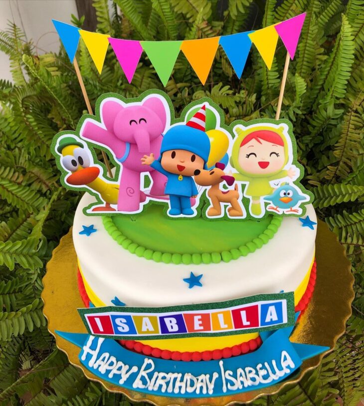 bolo do Pocoyo redondo