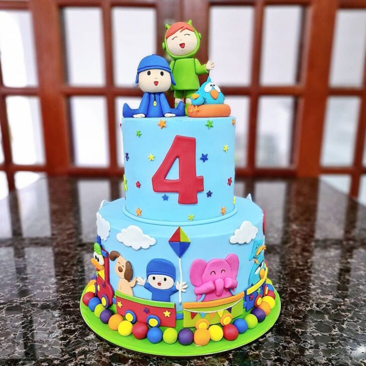 bolo do Pocoyo 2 andares