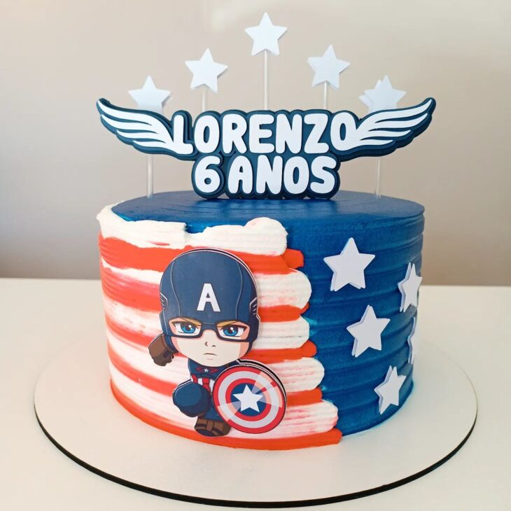 Bolo do Capitão América de aniversário