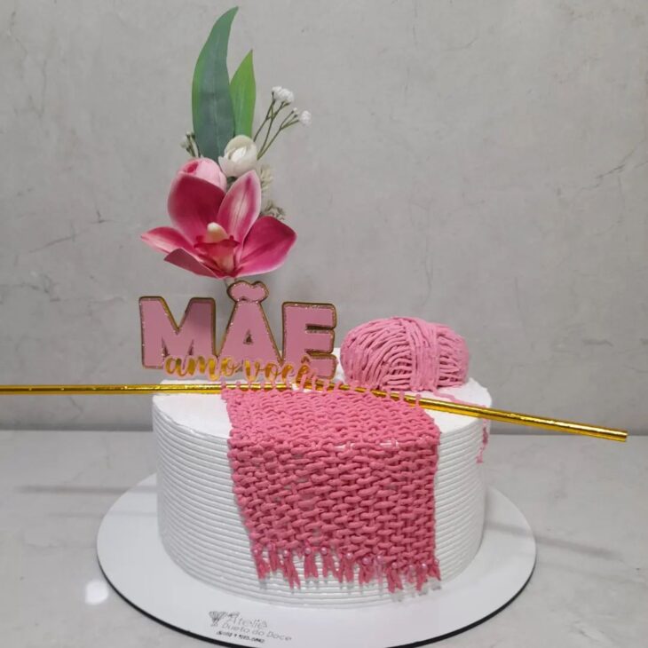 bolo de aniversário para mãe redondo