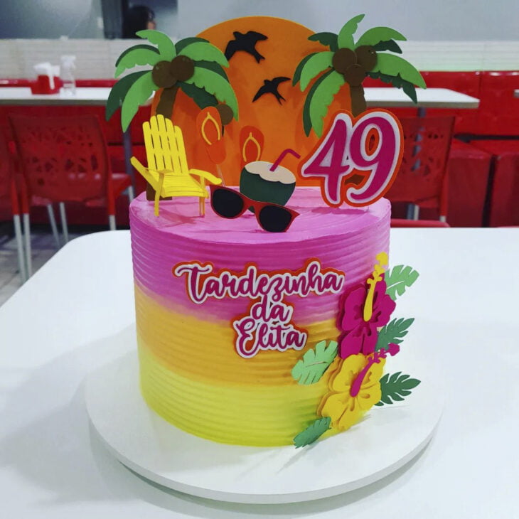 topo de bolo tardezinha 3D