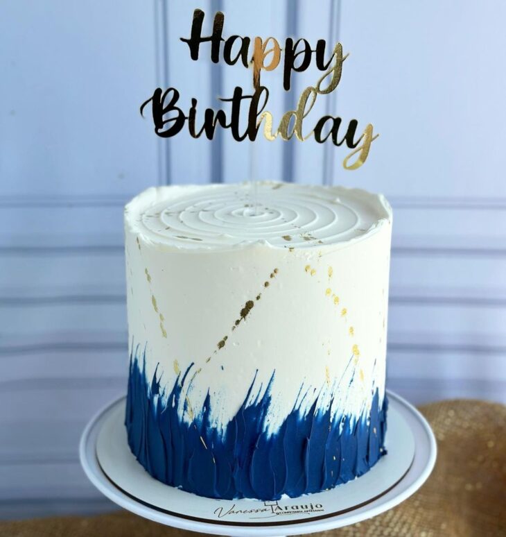 Neusa Bolos - Azul, branco e dourado para o aniversário do