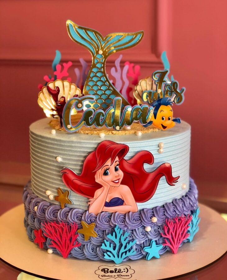 Bolo da Princesa Ariel para - Olho Doce - Bolos Artisticos