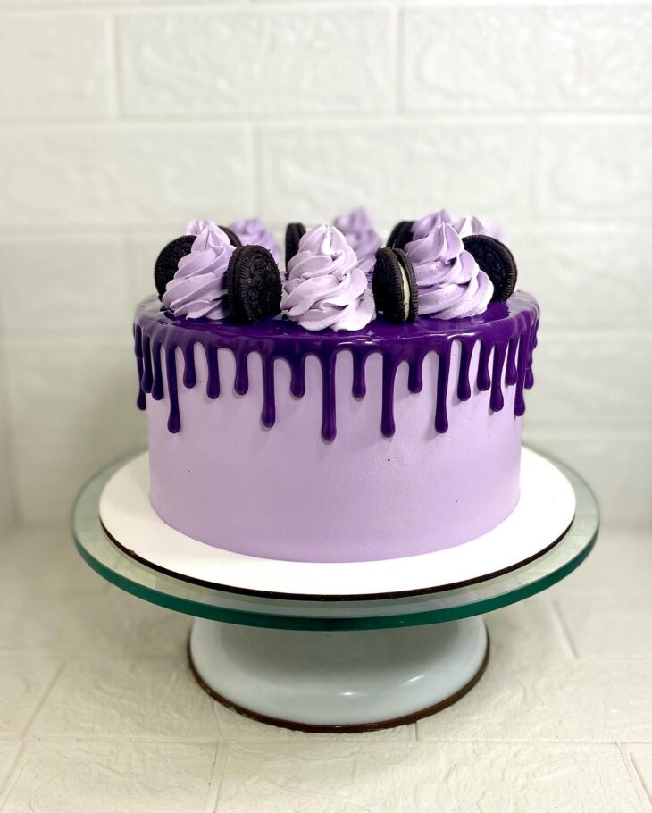 drip cake lilás