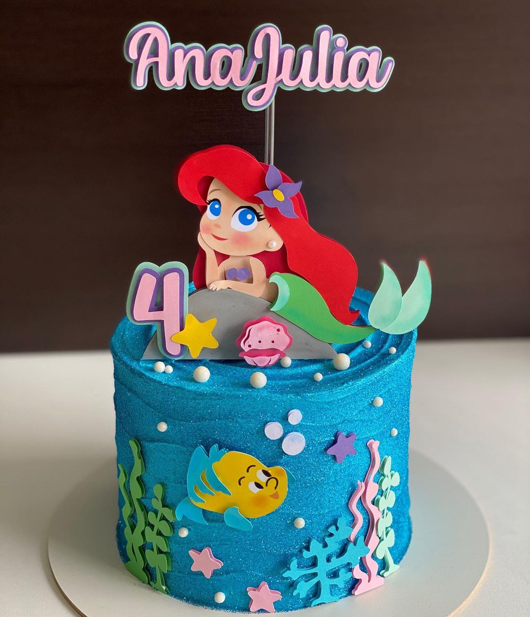 Bolo Ariel: 100 inspirações delicadas e cheias de cor  Festa de  aniversário ariel, Bolos de aniversário da sereia, Bolos ariel