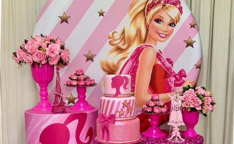 80 fotos de festa da Barbie para meninas que amam o mundo cor-de-rosa