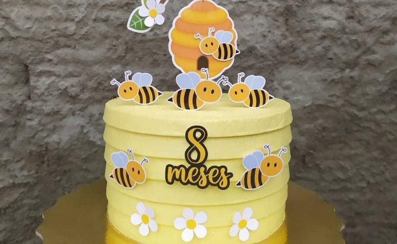 60 ideias de bolo da abelhinha que são repletos de doçura