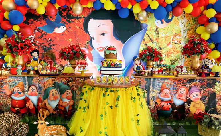 160 ideias de festa Branca de Neve para festejar com os 7 anões