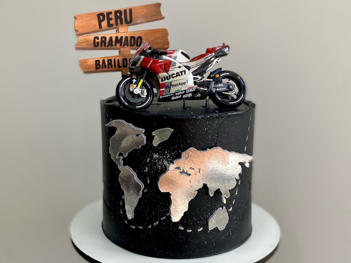 bolo de aniversario tema moto